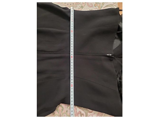 Thierry Mugler Schwarzes Maxikleid mit Metall-Details - Ansicht 6