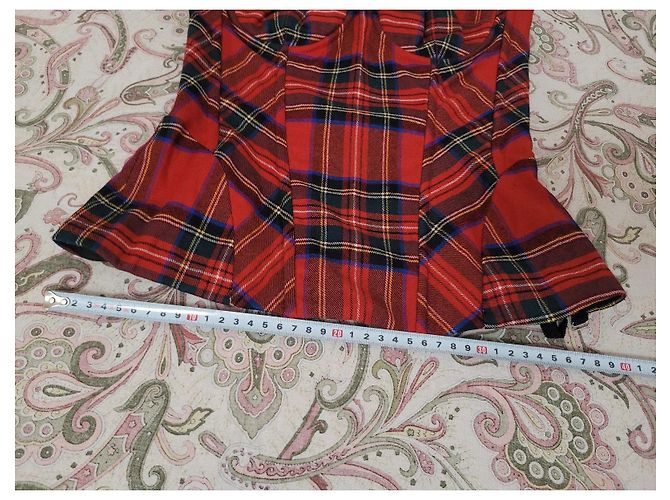 Corsé Bustier D&G Tartán Rojo Negro Roja Azul Verde Amarillo - vista 2