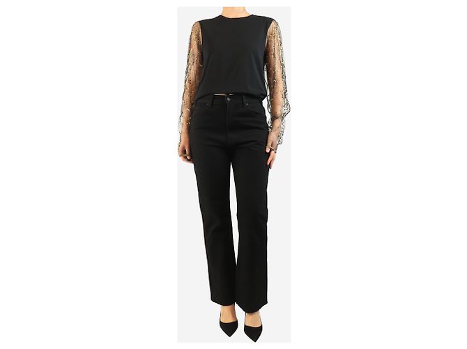 Nili Lotan Vaqueros de pierna recta Black Joan - talla UK 10 Negro - vista 2