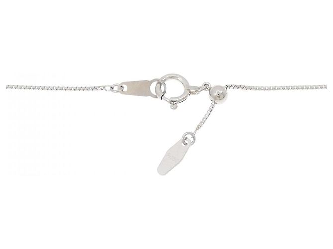 Autre Marque Platin-Diamant-Halskette Silber - Ansicht 5