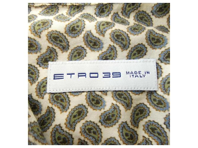Camicia in cotone Etro Verde - vista 4