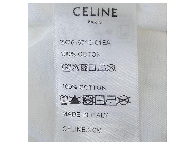 Céline Camiseta corta CELINE Print CELINE Negro Blanco - vista 3