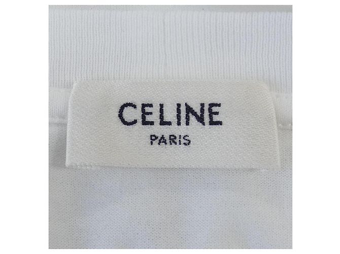 Céline Camiseta corta CELINE Print CELINE Negro Blanco - vista 4