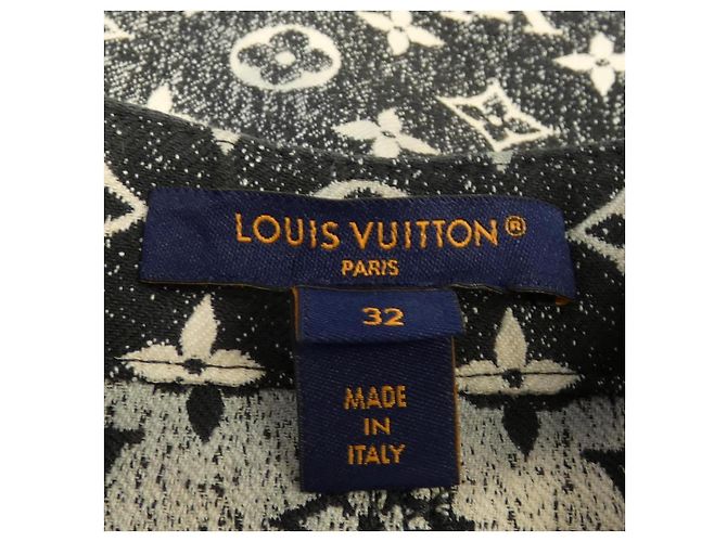 Louis Vuitton Monogram Denim Kleid Schwarz Weiß - Ansicht 5