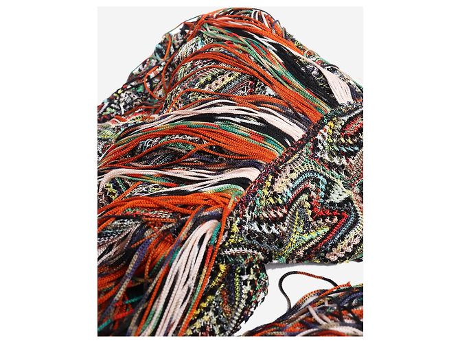 Missoni Oranger Strickschal mit Quasten - Ansicht 3