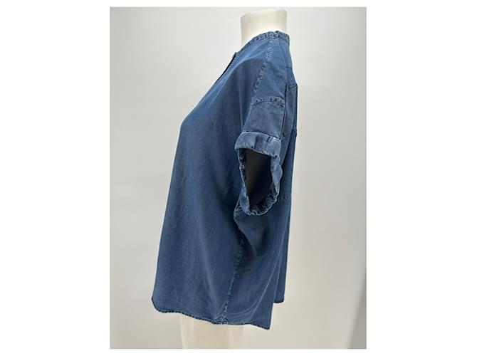 Acne Camisa sin mangas efecto denim Azul - vista 3