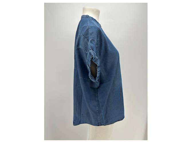 Acne Camisa sin mangas efecto denim Azul - vista 4