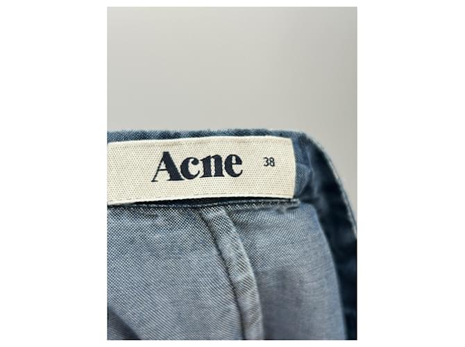 Acne Camisa sin mangas efecto denim Azul - vista 5