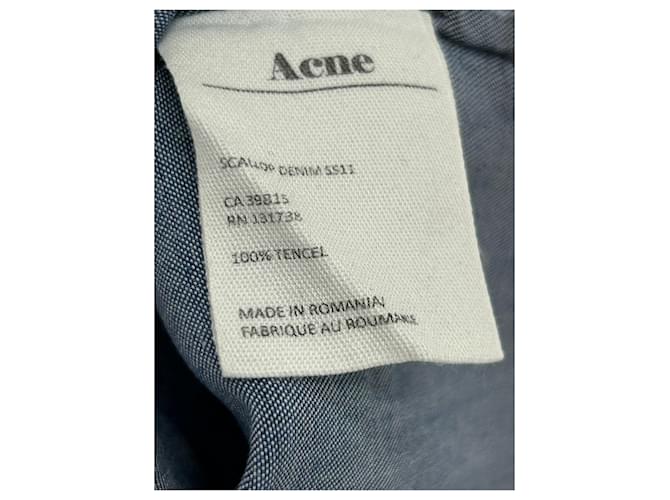 Acne Camisa sin mangas efecto denim Azul - vista 6