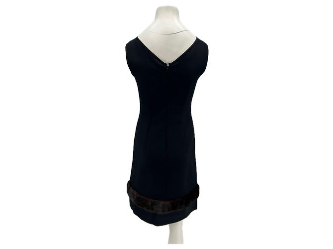 Autre Marque S MAX MARA Schwarzes Wollkleid Größe 36 - Ansicht 2