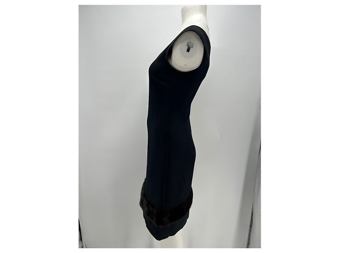 Autre Marque S MAX MARA Schwarzes Wollkleid Größe 36 - Ansicht 3