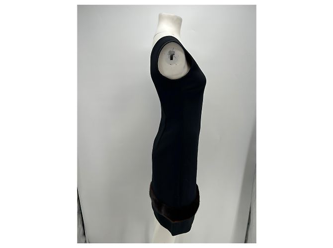 Autre Marque S MAX MARA Schwarzes Wollkleid Größe 36 - Ansicht 4