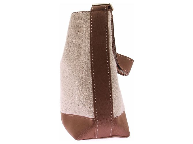 Autre Marque Borsa a mano in spugna beige - vista 5