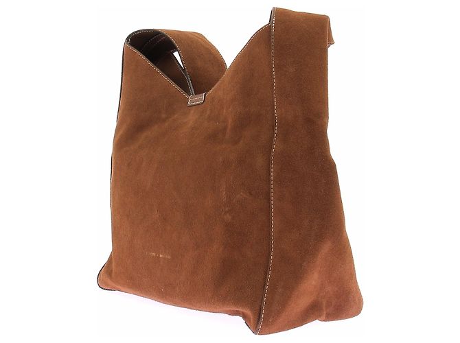 Jigsaw Borsa a mano in scamosciato marrone - vista 3