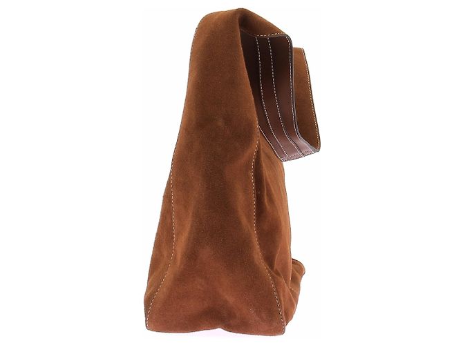 Jigsaw Borsa a mano in scamosciato marrone - vista 5