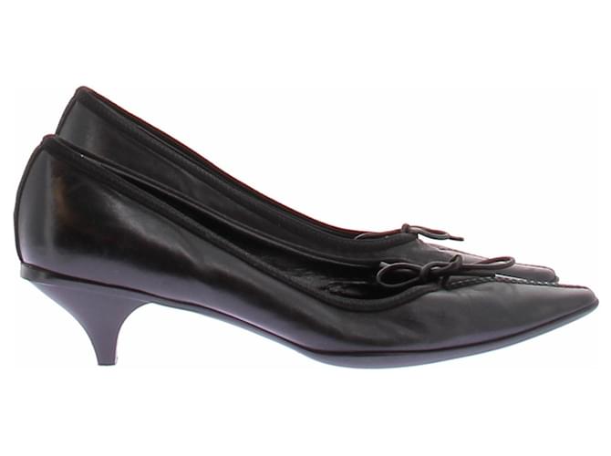 Prada Tacchi neri con fiocchi Nero - vista 6