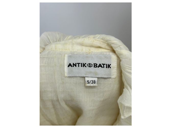 Camicetta Antik Batik in cotone beige S - vista 5