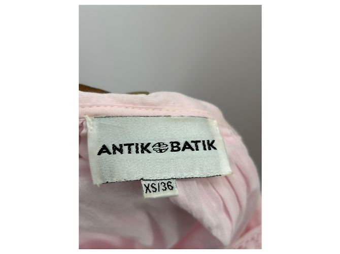 Blusa Antik Batik rosa de algodón XS - vista 5