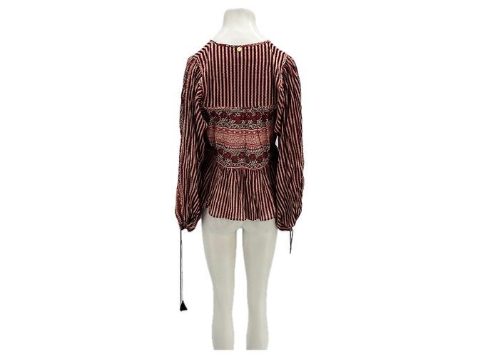 Top de algodón estampado rojo Antik Batik XS Roja - vista 2