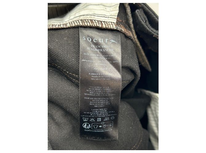 Vaqueros Soeur negros de algodón talla 34 - vista 4