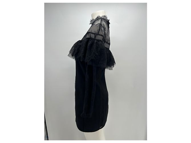 Self Portrait Schwarzes Spitzenkleid Größe 4 - Ansicht 3