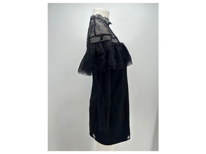 Self Portrait Schwarzes Spitzenkleid Größe 4 - Ansicht 4
