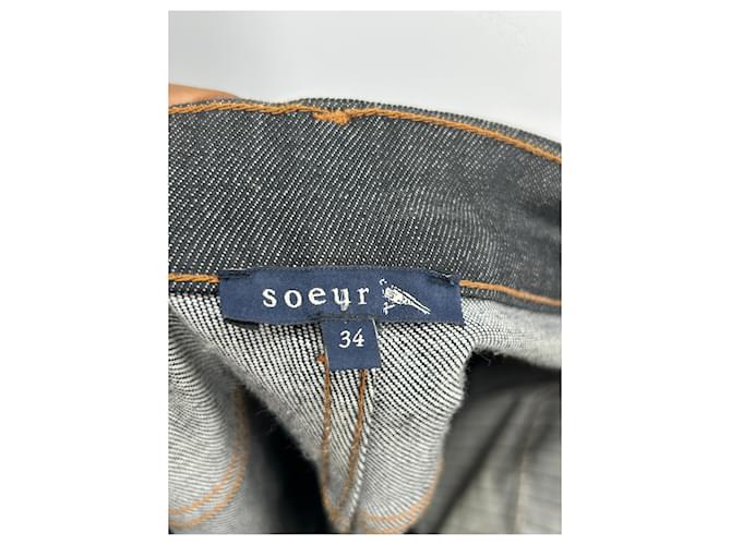 Vaqueros Soeur de algodón gris Talla 34 - vista 3