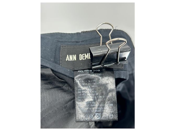 Ann Demeulemeester Calça preta de lã Preto - vista 5