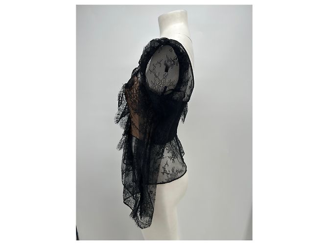 Top in pizzo nero Self Portrait - vista 3