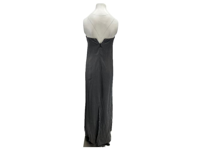 Autre Marque TWP Metallisches Viscose Kleid Silber US 2 - Ansicht 2