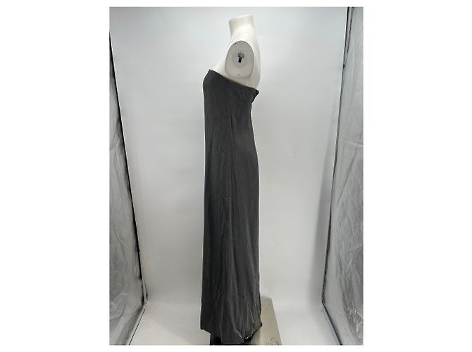 Autre Marque TWP Metallisches Viscose Kleid Silber US 2 - Ansicht 3