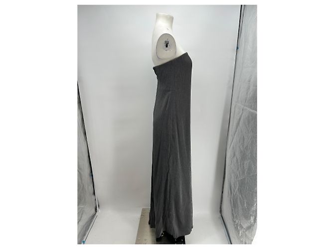 Autre Marque TWP Metallisches Viscose Kleid Silber US 2 - Ansicht 4