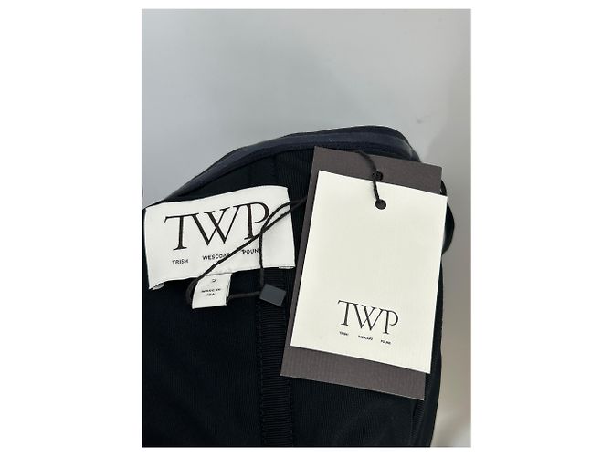 Autre Marque TWP Metallisches Viscose Kleid Silber US 2 - Ansicht 5