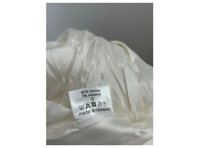 Autre Marque SONYA KREES Fließendes Kleid Creme Viscose S Beige - Ansicht 6