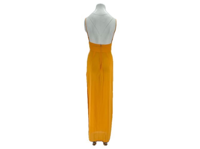 Autre Marque Vestido largo naranja de algodón NENSI DOJAKA - vista 2