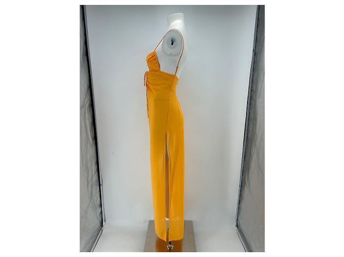 Autre Marque Vestido largo naranja de algodón NENSI DOJAKA - vista 4