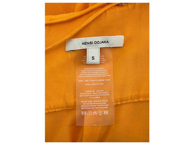 Autre Marque Vestido largo naranja de algodón NENSI DOJAKA - vista 5