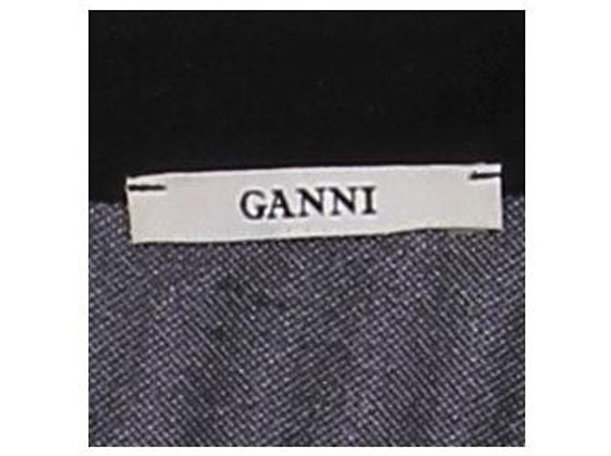 Ganni Abito lungo nero con zip - vista 5