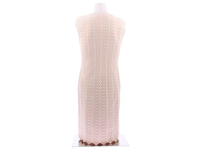 Alaïa Abito beige e bianco - vista 2