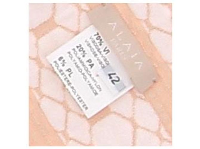 Alaïa Abito beige e bianco - vista 5