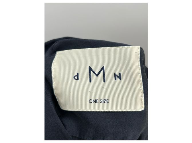 DMN Camisa de satén azul marino - vista 5