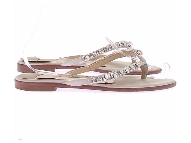 Sandali Jimmy Choo in pelle argentati con strass Argento - vista 6