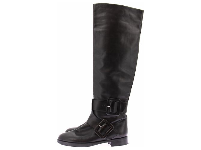 Pierre Hardy Botas altas de cuero negro - vista 2