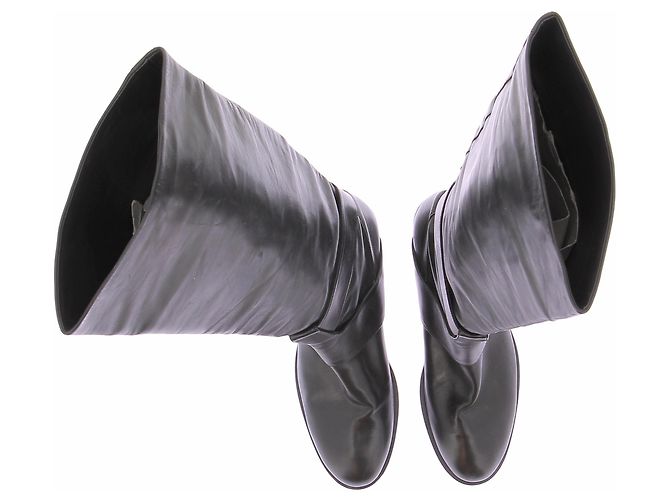Pierre Hardy Botas altas de cuero negro - vista 4