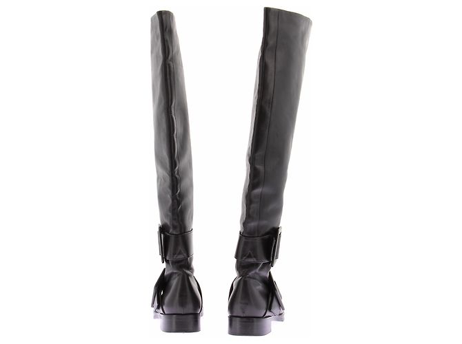 Pierre Hardy Botas altas de cuero negro - vista 7