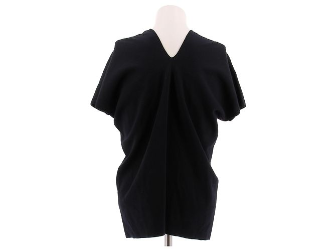 Top de algodón azul marino Jil Sander Talla 38 - vista 2