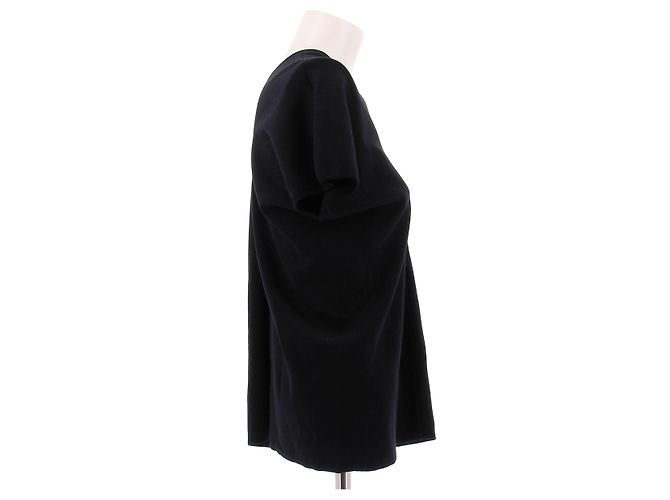 Top de algodón azul marino Jil Sander Talla 38 - vista 3