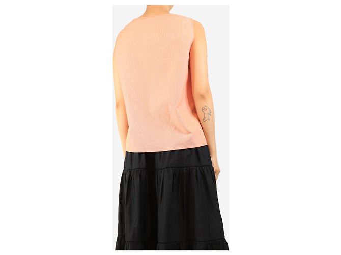 Autre Marque Top de algodón a rayas rojas - talla L - vista 2