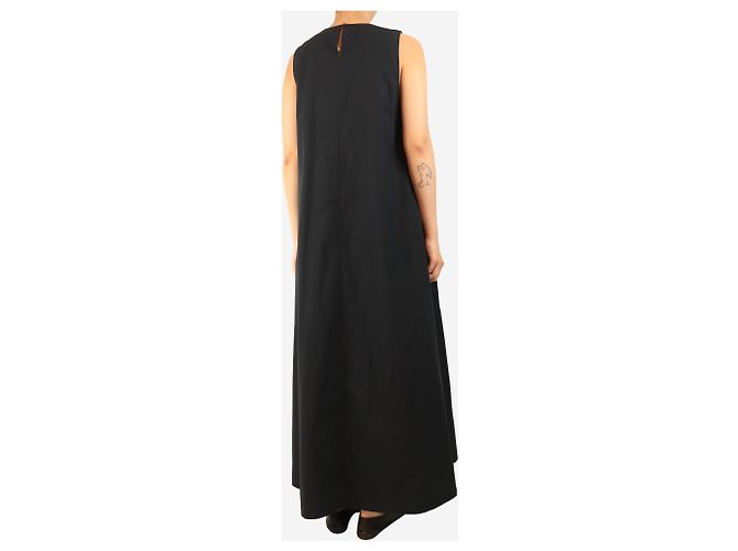 Autre Marque Maxikleid aus Baumwolle in Schwarz - Größe L - Ansicht 2