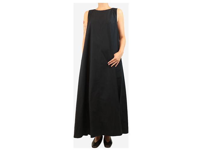 Autre Marque Maxikleid aus Baumwolle in Schwarz - Größe L - Ansicht 3